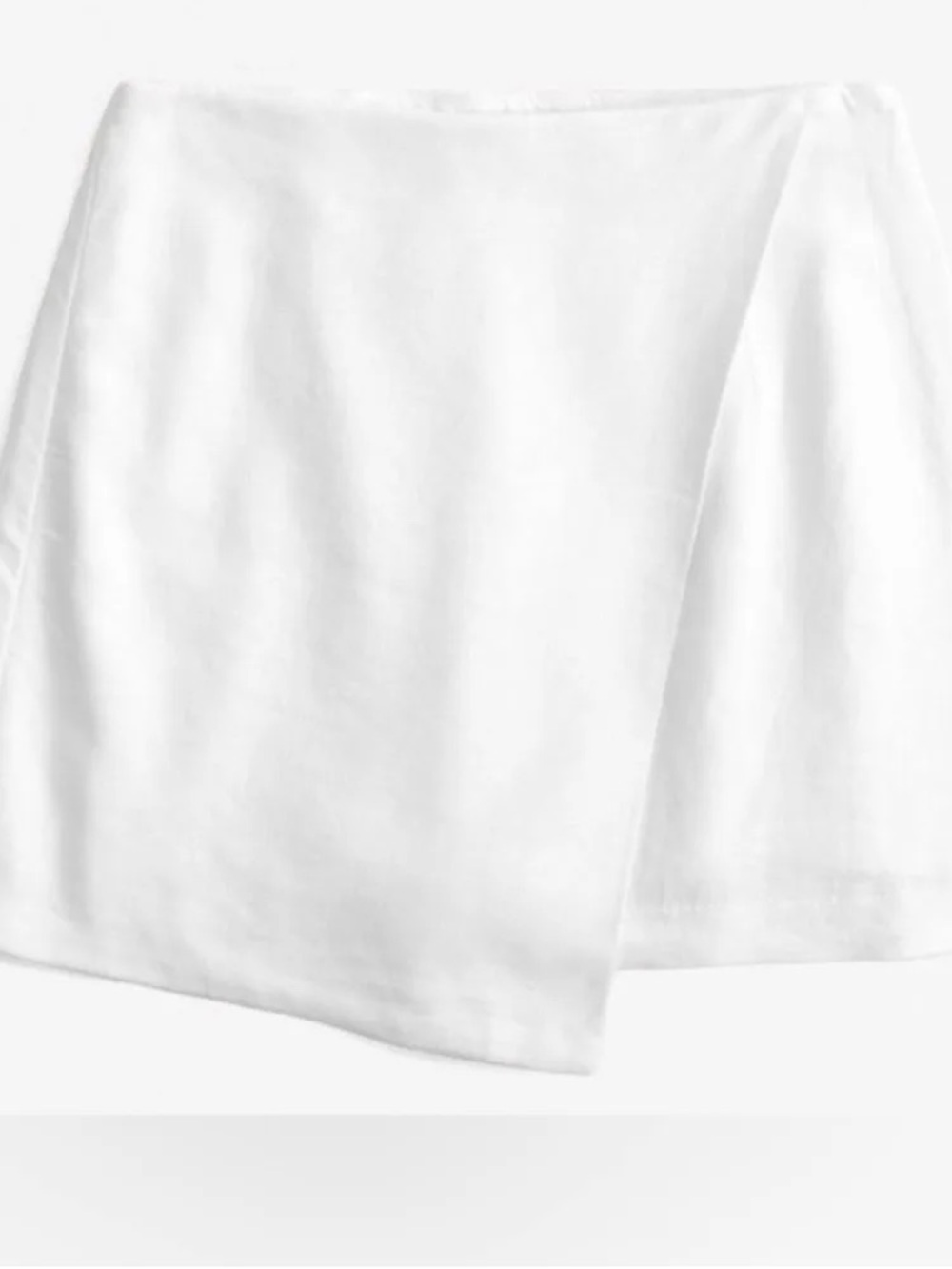 Abercrombie and fitch linen blend wrap skort white